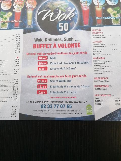 restaurant WOK 50 - Menu Image 3